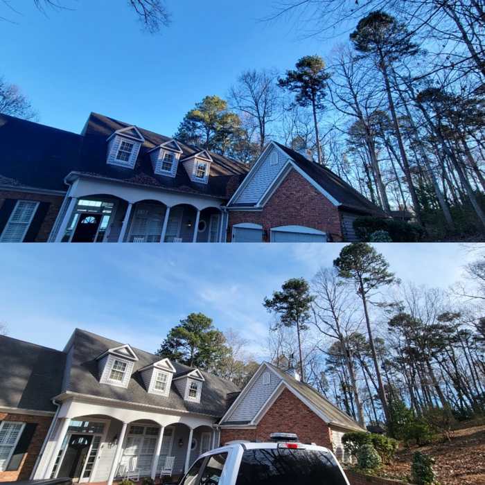 Before and after, lot clearing