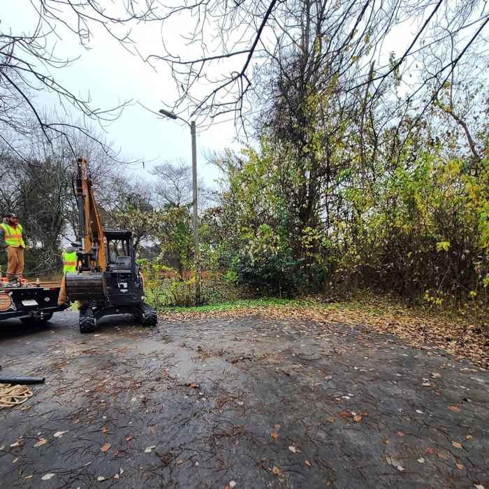 Cleared lot after the work
